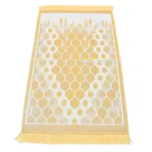 Gold and White Prayer Mat