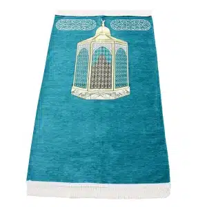 Maqam-e-Ibrahim Print Turquoise Prayer Mat