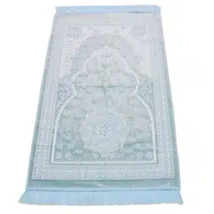 Light Blue Light Weight Muslim Prayer Rug