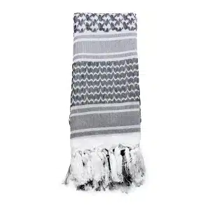 White and Black Arab Shemagh Scarf