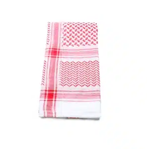 White And Red Shemagh Scarf