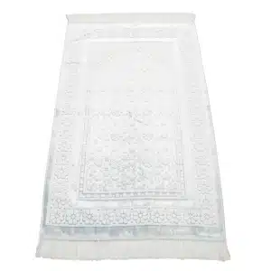 White Self Design Pattern Prayer Mat