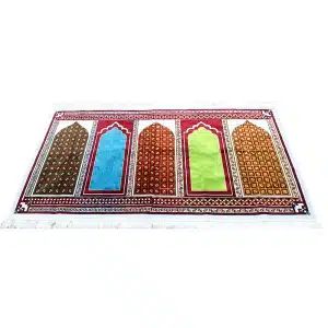 Five People Muslim Prayer Rug Multi Coloured