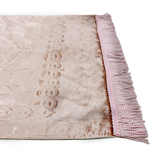 luxurious pink Muslim prayer rug