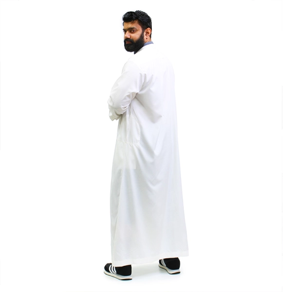 Buy White Collared Thobe