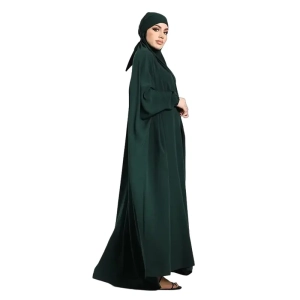 One Piece Bottle Green Muslim Jilbab