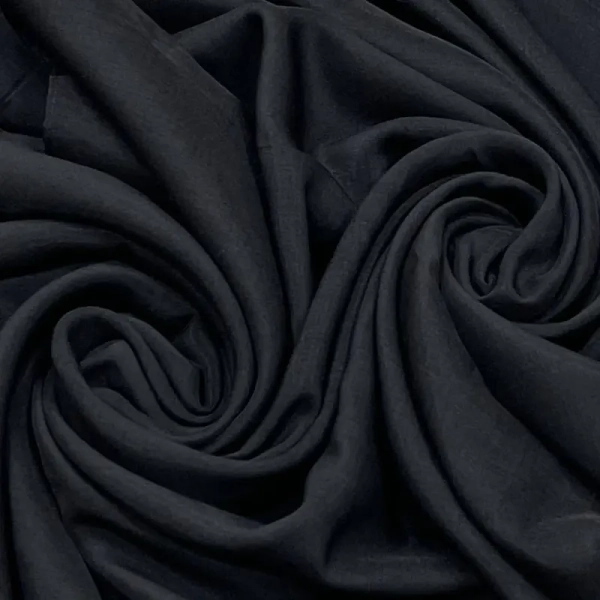 Black Rayon Silk Hijab Muslim Scarf