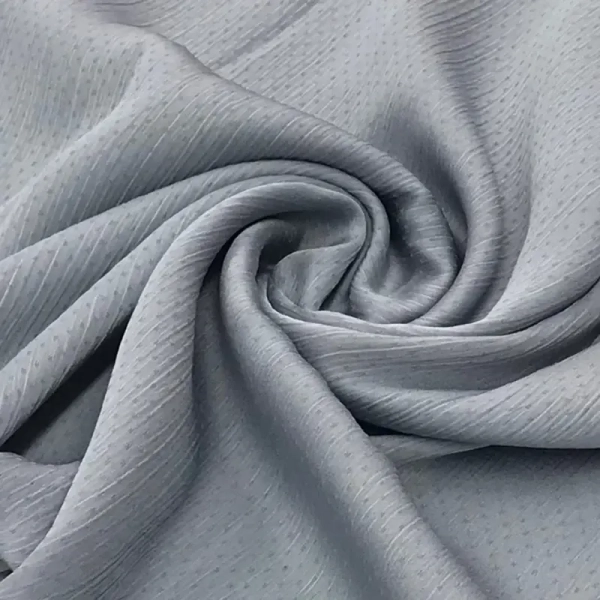 Matte Grey Satin Silk Jacquard Hijab Muslim Scarf