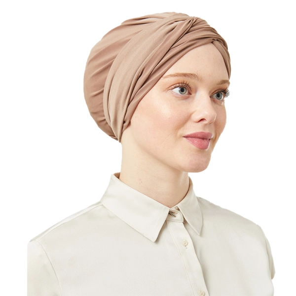 Rosy Brown Pre-Tied Instant Turban Scarf