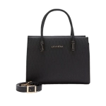 Women’s Black Textured Top Handle Bag