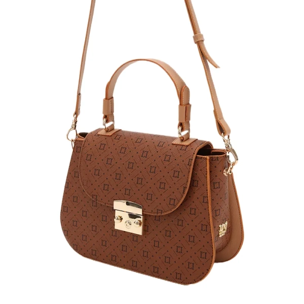 Tan Top Handle Designer Hand Bag