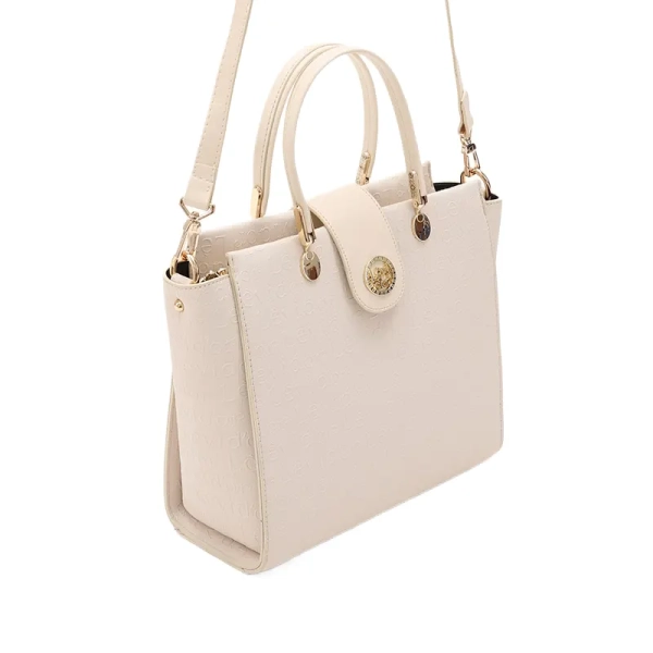 luxury cream handbag for ladies