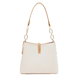 cream designer handbag