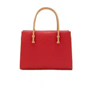 Red Women’s Top Handle Textured Hand Bag