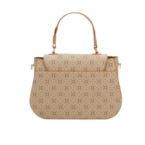 Beige Top Handle Designer Hand Bag