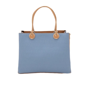 Light Blue Medium Top Handle Tote Bag