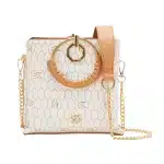 White Luxury Patterned Hand Bag for Women