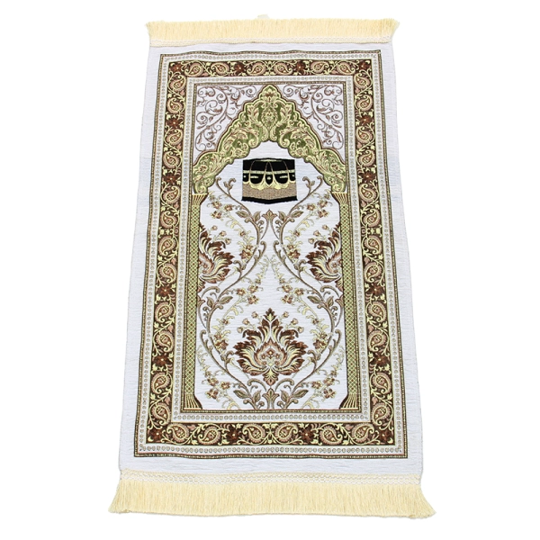 Kaaba Design Prayer Mat Beige And Brown