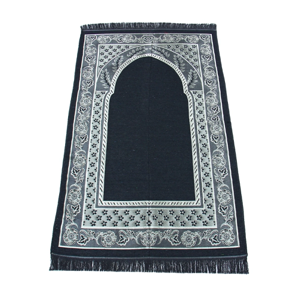 Black & Beige Lightweight Muslim Prayer Rug