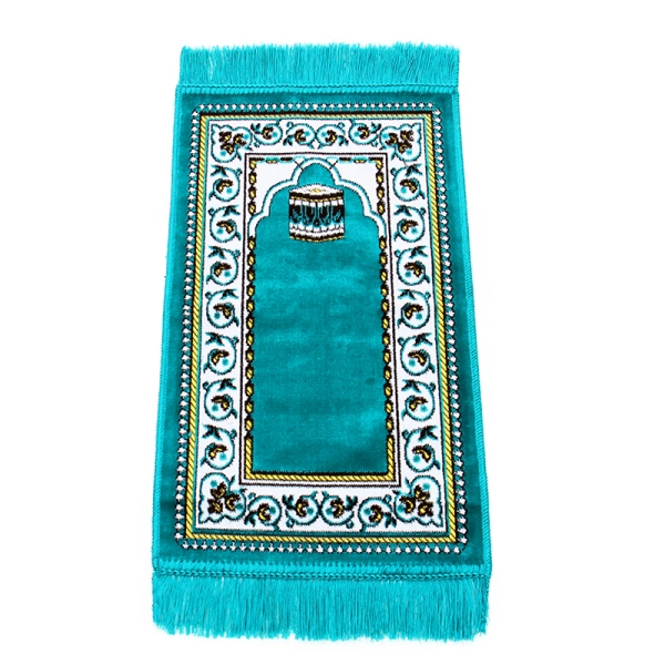 Kids Light Blue Kaba Sp.Hali Midi Kaaba print prayer mat