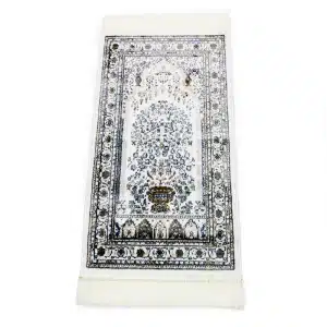 Kids White Multi Design Prayer Mat