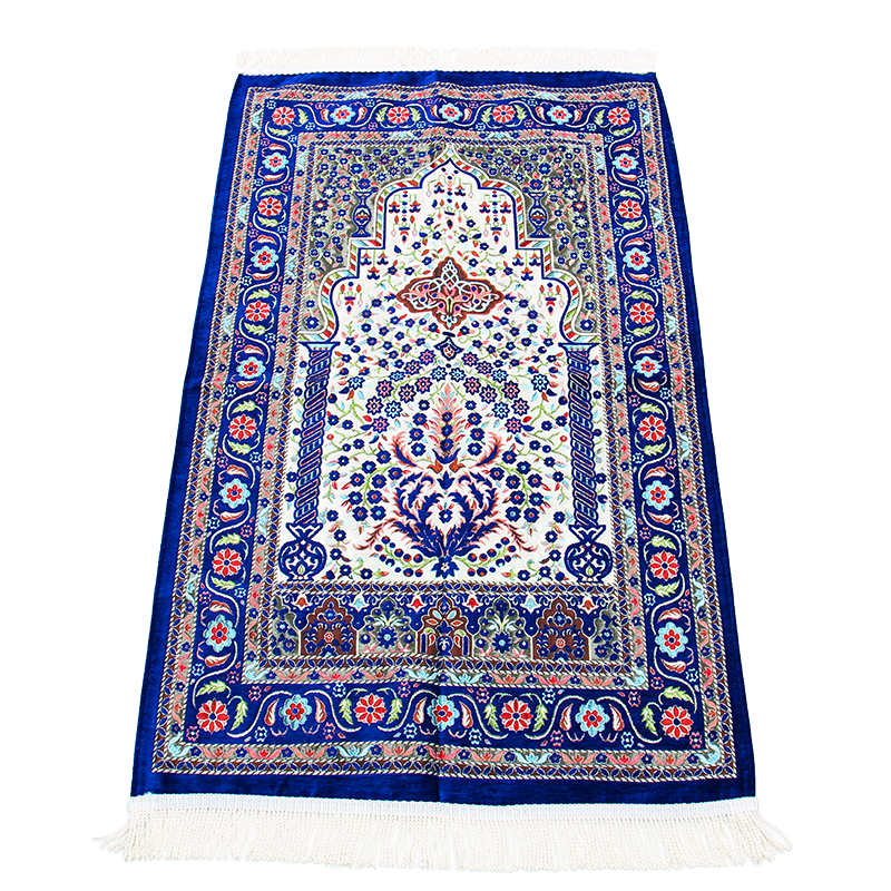 Traditional Design Blue Muslim Prayer Rug Online