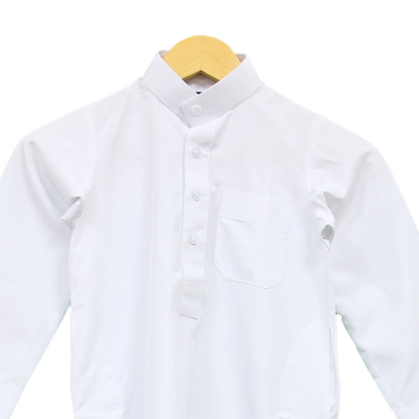 boys white collared Jubba Thobe