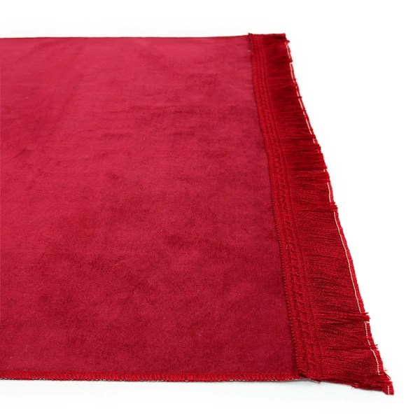 plain red Islamic prayer mat