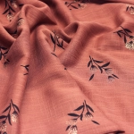 Peach Shimmer Printed Muslim Hijab