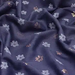 Dark Blue Elaan Print Muslim Hijab