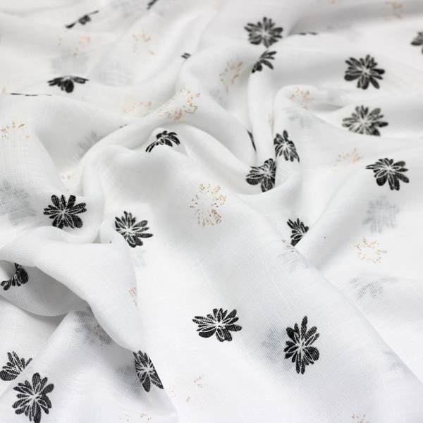 White Elaan Print Muslim Hijab