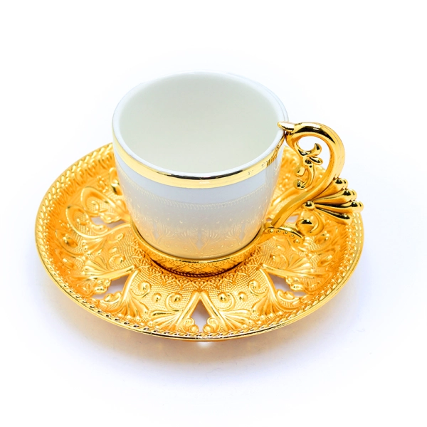 White & Gold Coffee Set