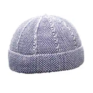 Men’s Two Tone Navy Checkered Kufi