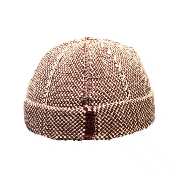 Men’s Two Tone Light Brown Checkered Kufi