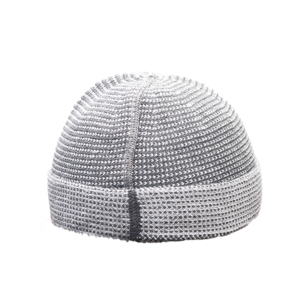 Men’s Two Tone Light Grey Checkered Kufi