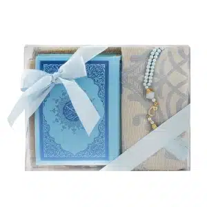 Blue and Gold Small Quran Gift Set