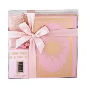 Quran and Attar Pink Gift Set for Muslim