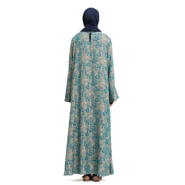 buy Green floral Muslim abaya