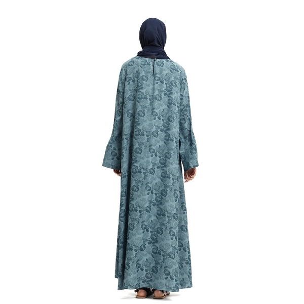 Women's Turquoise Floral Abaya