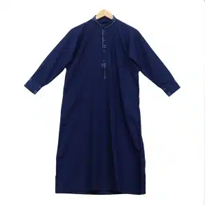 Detailed Navy Muslim Boys Thobe