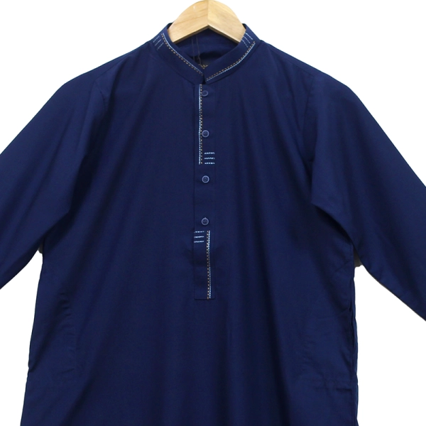 Detailed Boys Navy Thobe