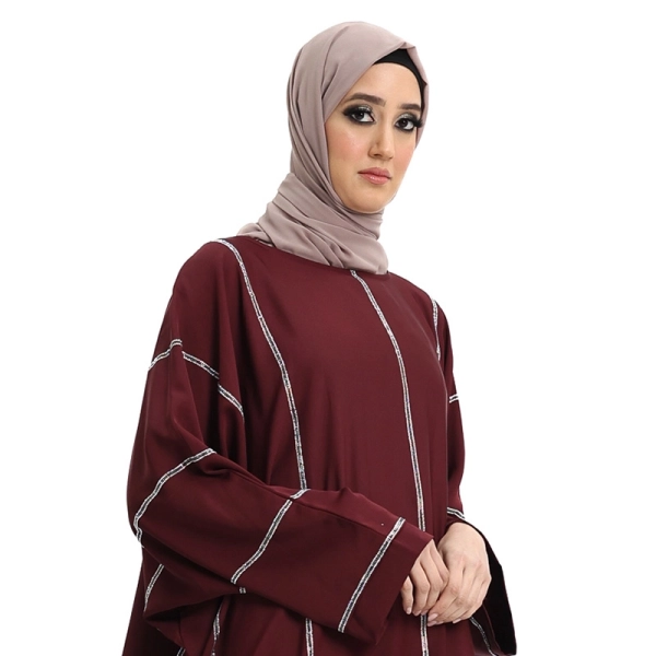 Sequence Maroon Abaya