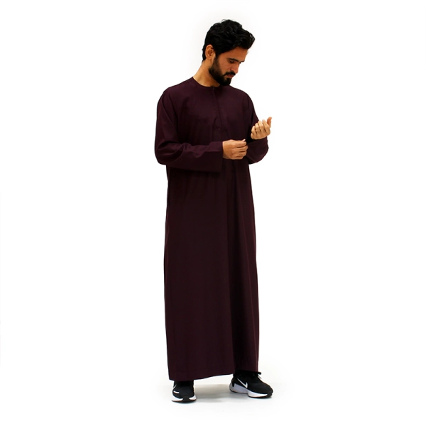 purple men's Islamic thobe