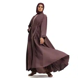 Sumiyyah Belted Mauve Kimono