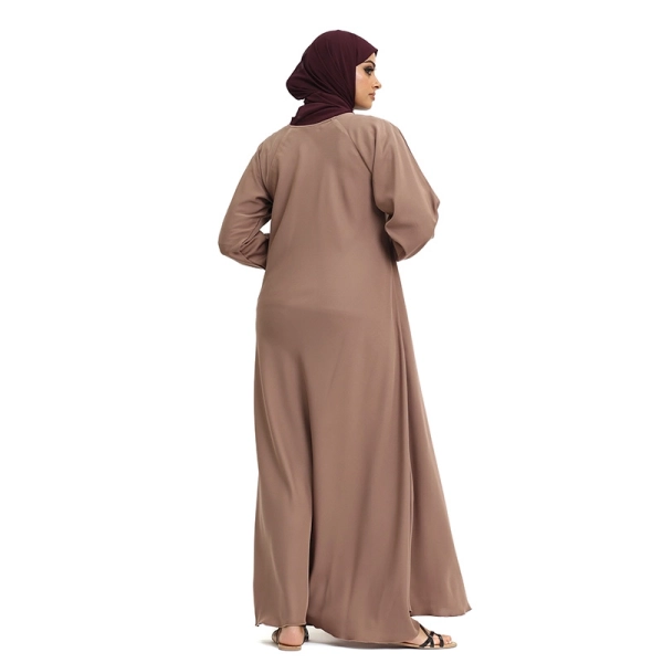 light brown Nida fabric abaya