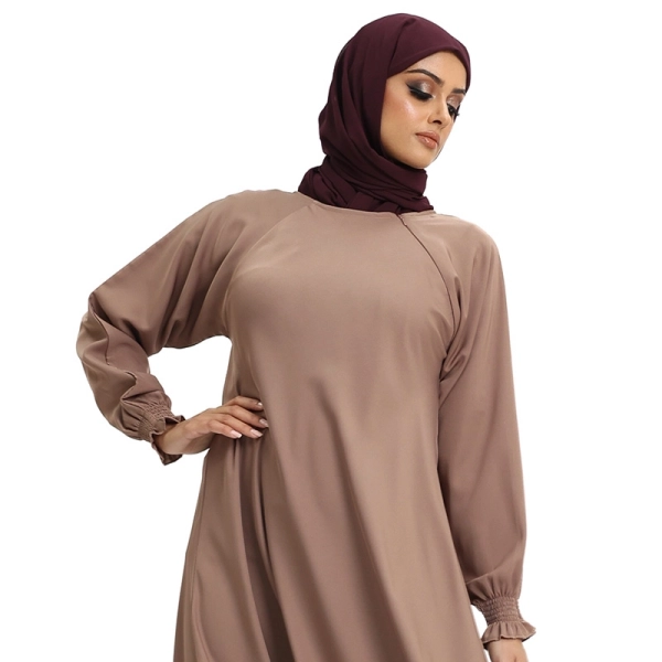 Light Brown Women's Umbrella Muslim Abaya