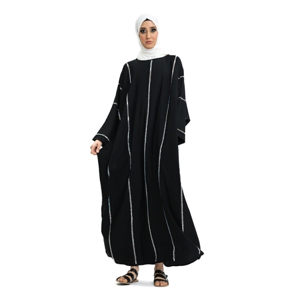 buy Sequence Batwing Black Abaya