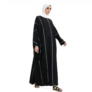 Batwing Black Muslim Abaya