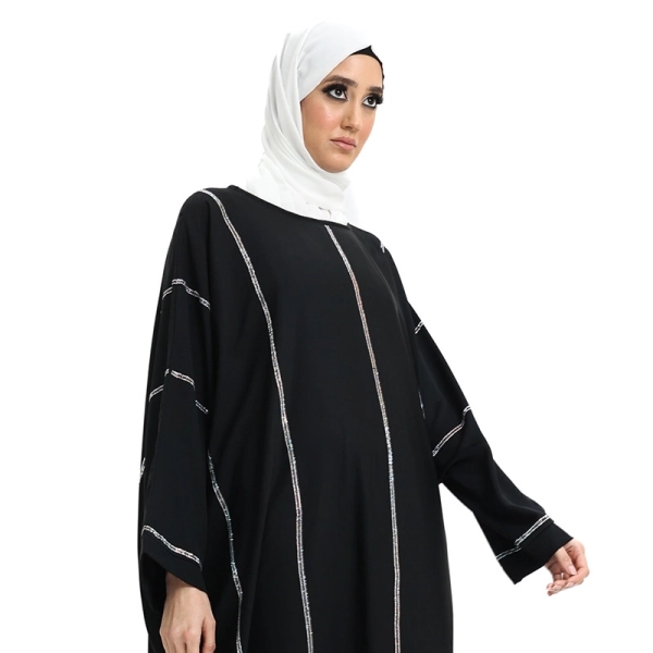 Sequence Batwing Black Abaya