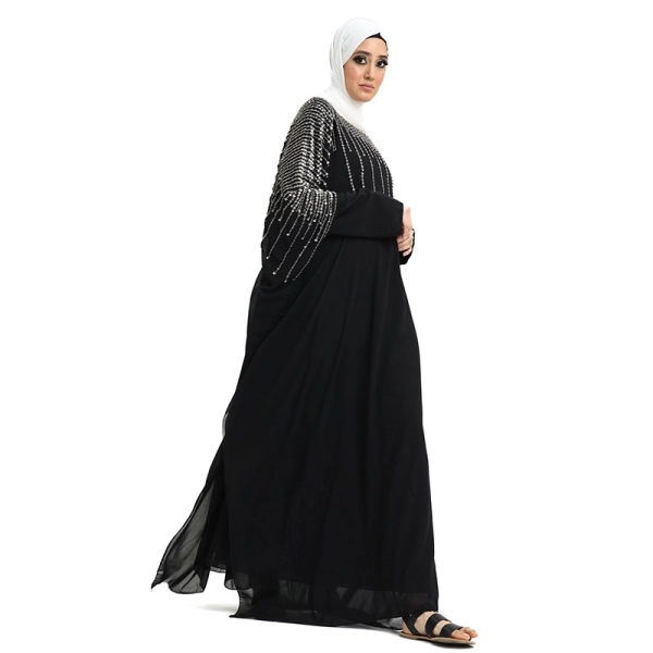 Batwing Black Muslim Abaya